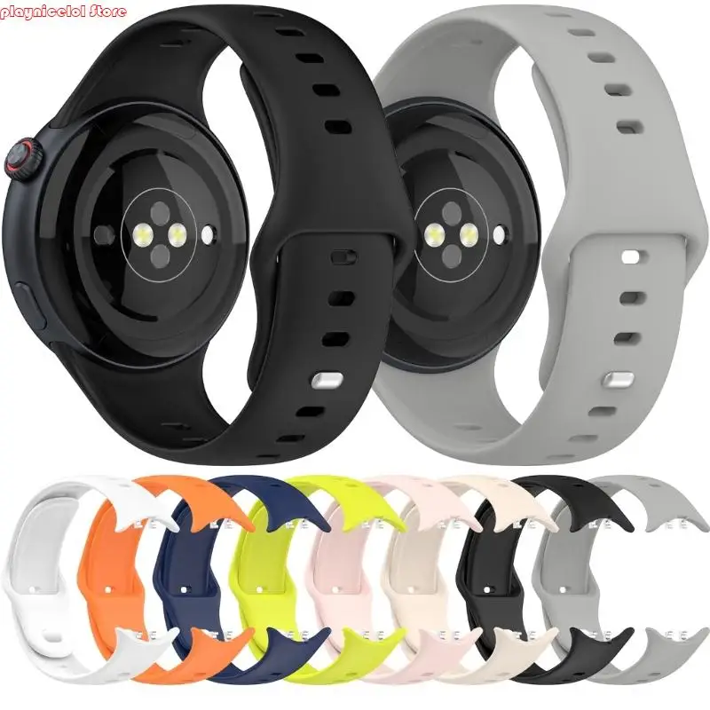 E8BA 세련된 통기성 통기 실리콘 손목 스트랩 땀 방지 웨어러블 팔찌 5 일상 사용 퀵 릴리스 벨트 편안함