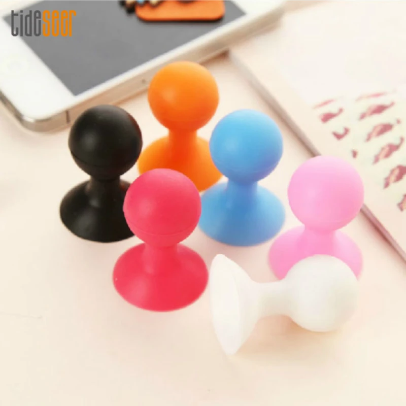 2000pcs Colorful Silicone Octopus Sucker Ball Stand Holder for iPhone Samsung Xiaomi Redmi Huawei Mobile Phone Holders