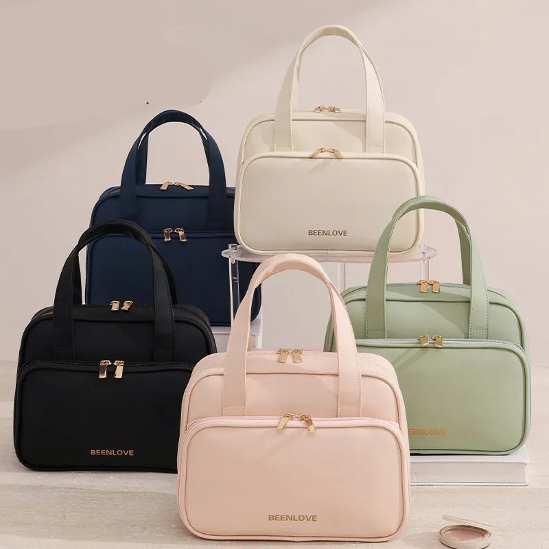 Travel Foldable Toiletry Cosmetic Case Men's Portable Dry and Wet Separation Wash Storage Pouch Handbag Women's Makeup Bags