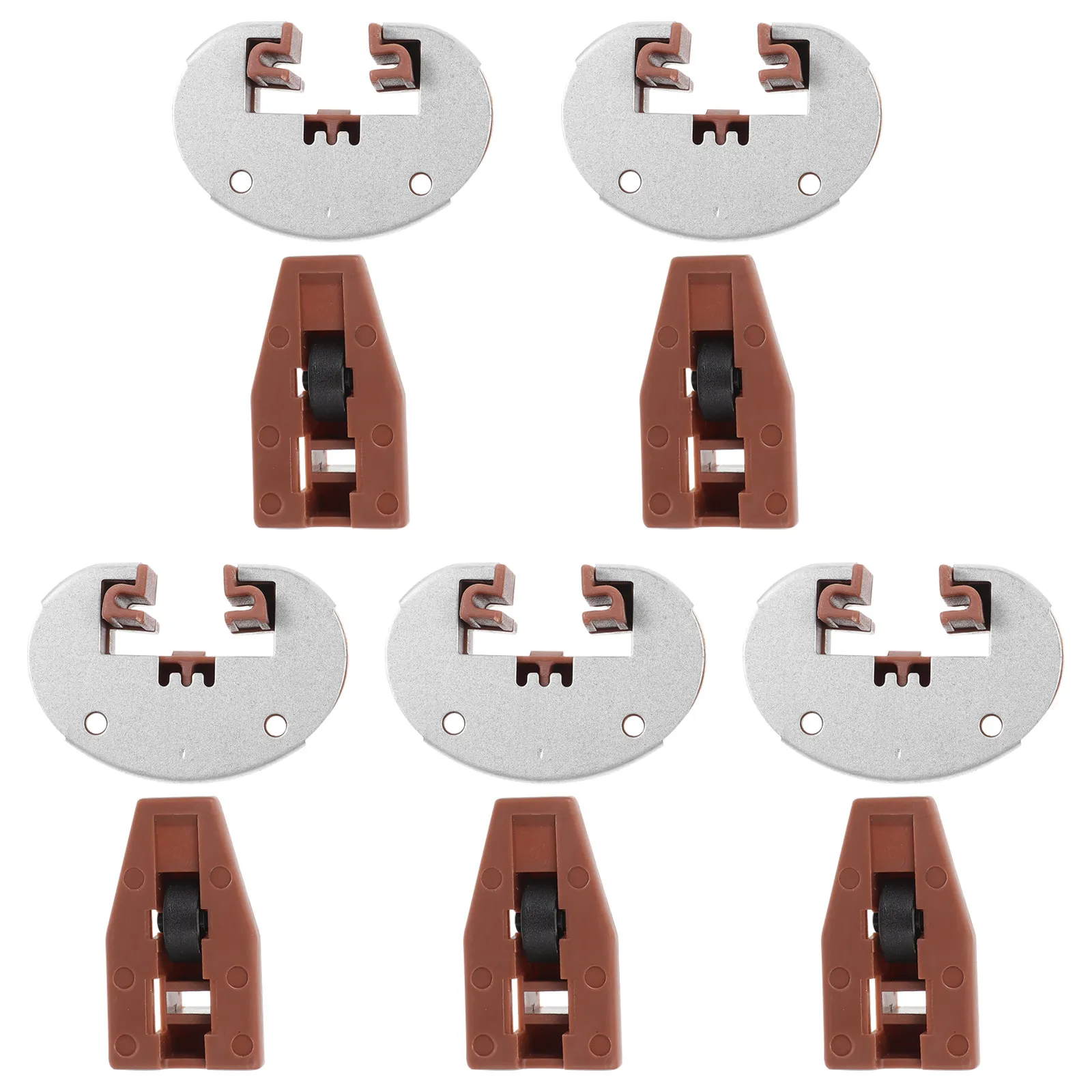 5Sets Drawer Guides Stopper Kit Heavy Duty Drawer Slide Replacement Parts for Kitchen Dresser Vanity Cabinets Undermount Bottom