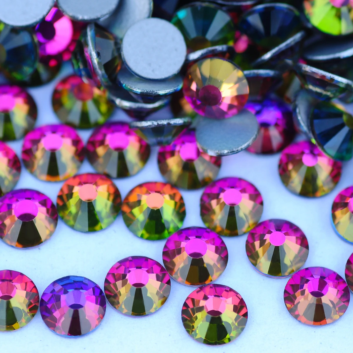 Vitrail Medium High-Quality Glass Rhinestones Silver-Backed Flatback Strass Stones for Nail Art DIY Crafts And Decorations