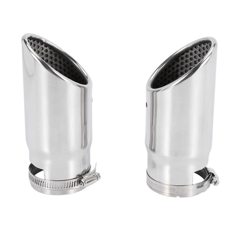 4Pcs For Mercedes Benz C180 Car Exhaust Muffler Tip Stainless Steel Pipe Chrome Modified