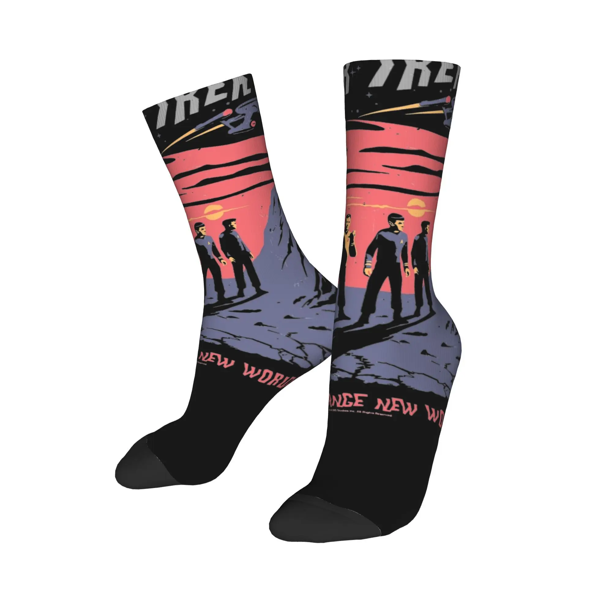 Stars Treks The Original Series Strange Socks Merch For Men Women Science Officer Skateboard Socks Soft Wonderful Gifts