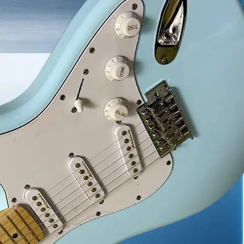 Hot Sale FST Sky Blue Electric Guitars Maple Fretboard Mahogany Body