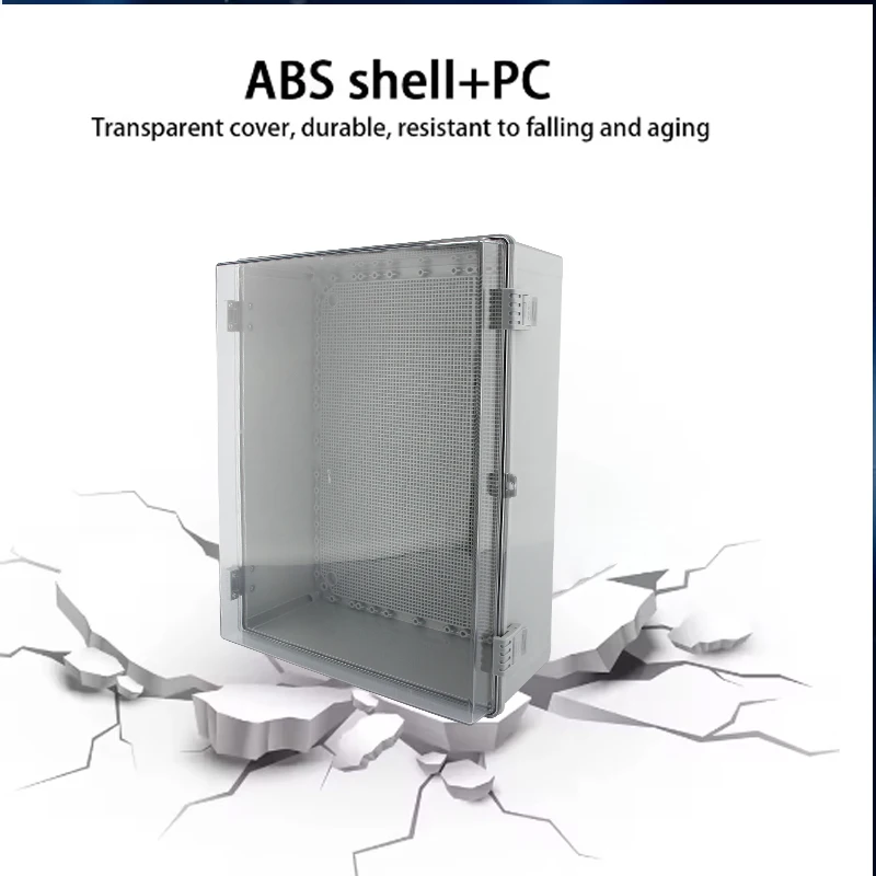 New ABS Material Outdoor Waterproof Distribution Box, Featuring Integrated Waterproof, Dustproof and Flame-Retardant Functions