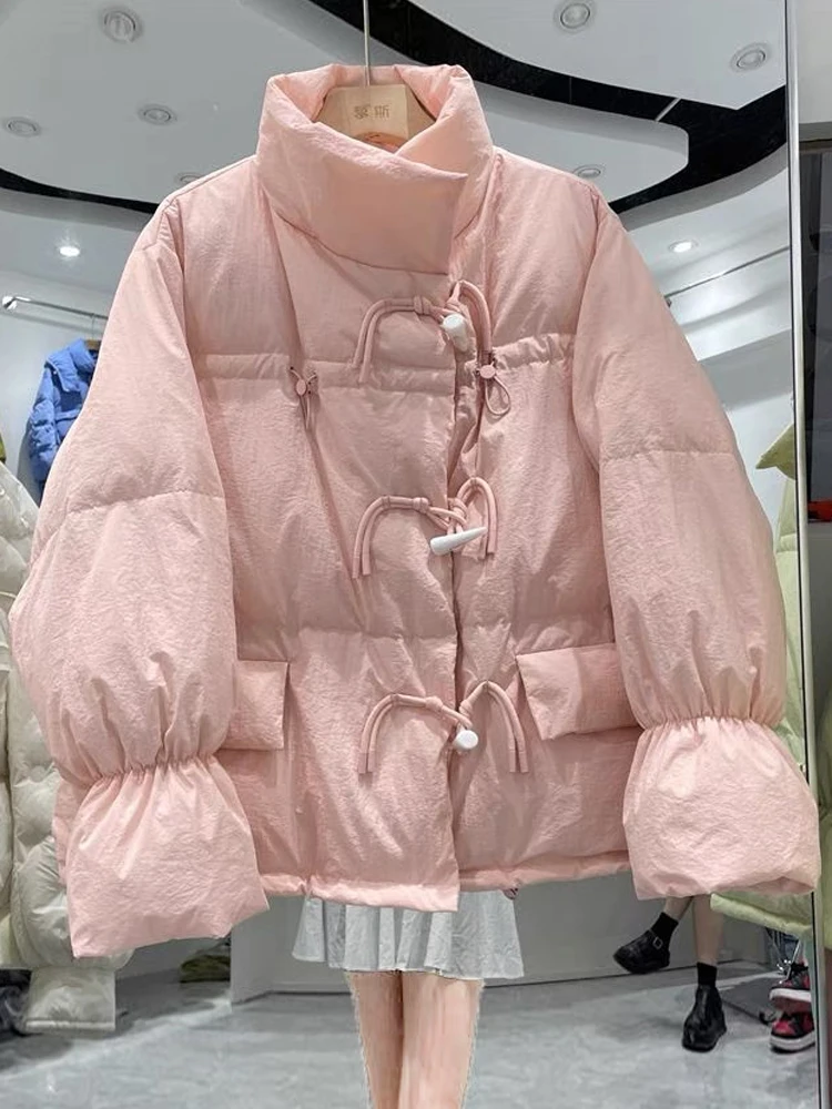 아카데믹 슬레 여성용 다운 재킷 2024년 신상 겨울 루즈핏 경량 소형 겨울 외투 브레드 슬레 폴리에스터 섬유