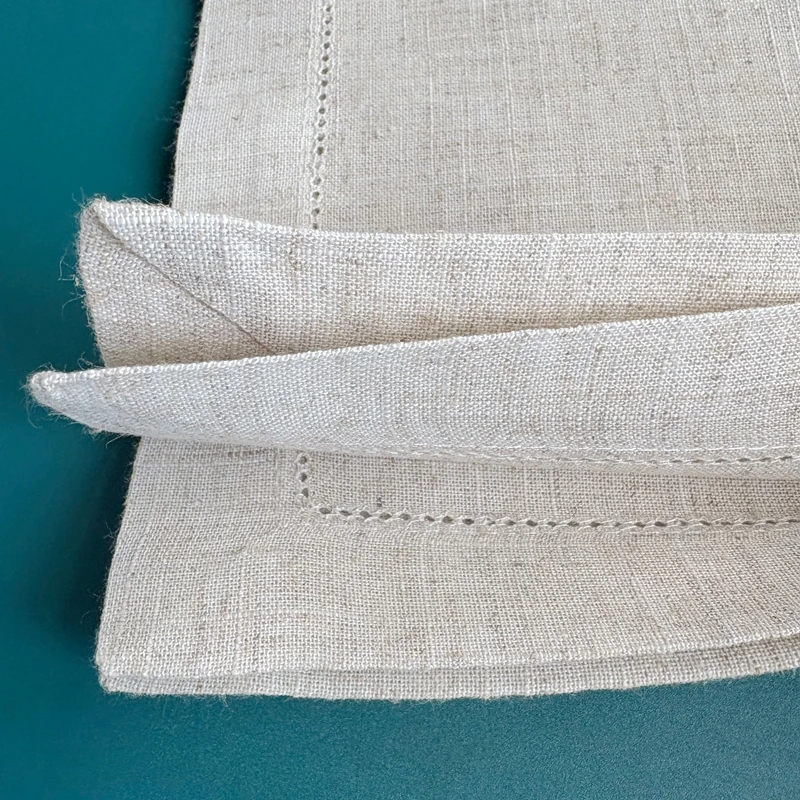 6 Pieces Linen napkins White T - Monogrammed Handkerchief ulasan dan harga