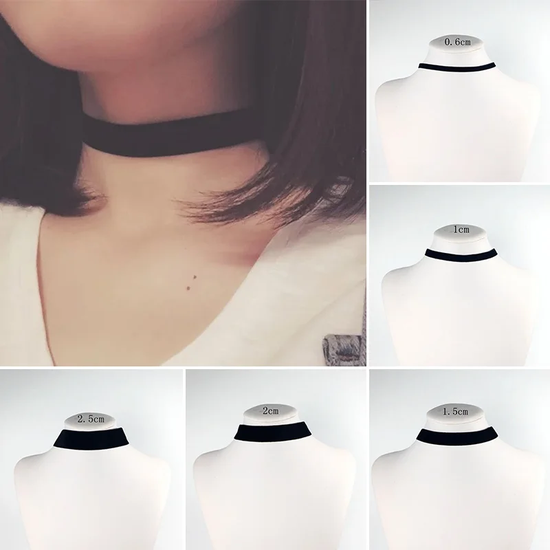 Velvet Choker Necklace Gothic Vintage Neck Chain Necklace Girl Women Black Choker Fashion Jewelry On The Neck Collar Accessories