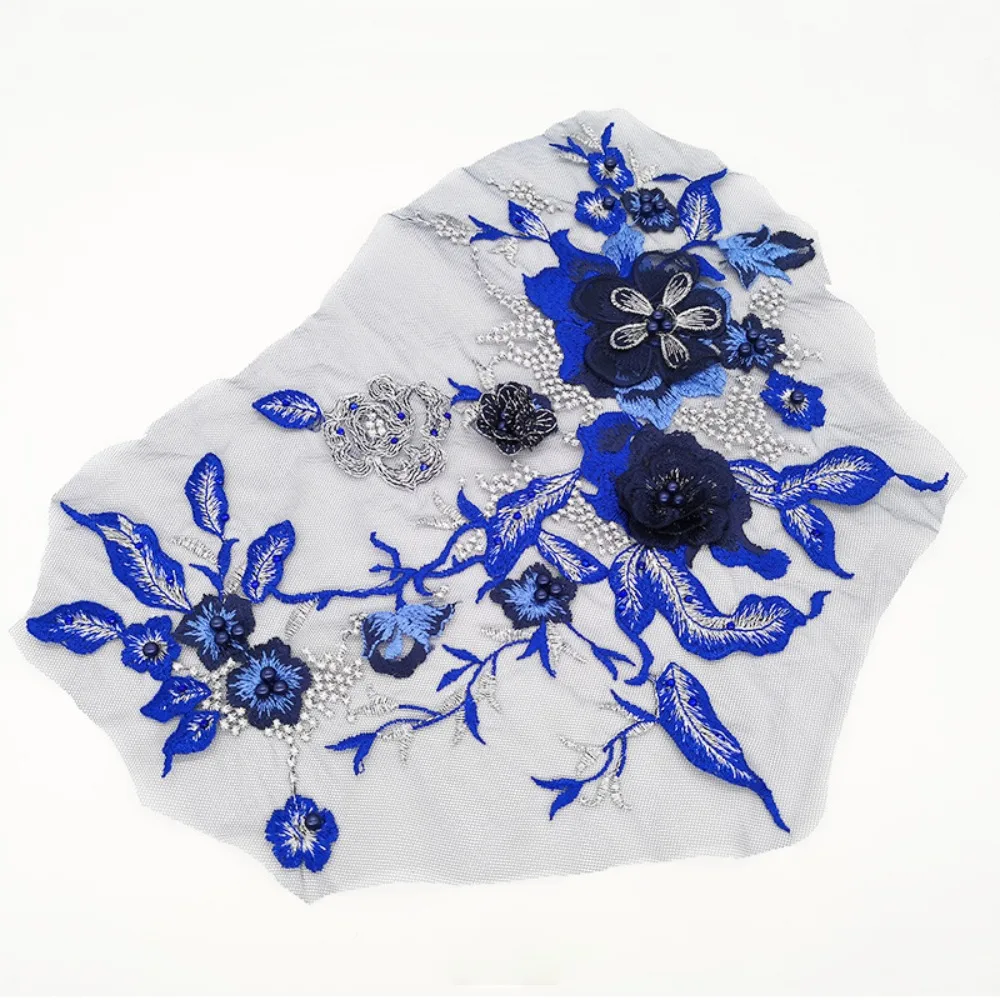 

Модные элегантные цветные нашивки с пайетками и вышивкой, 3D-цветочные аппликации из кружевной ткани для самостоятельного изготовления, пришиваемые костюмные нашивки для сценических нарядов