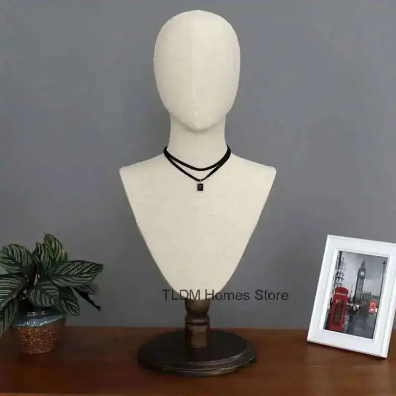 

Голова Косплей Парик Ожерелье Дисплей Голова Манекен Манекены Элегантная шляпа для шарфа Окно Одежда Манекены Стойка для выставки товаров магазина