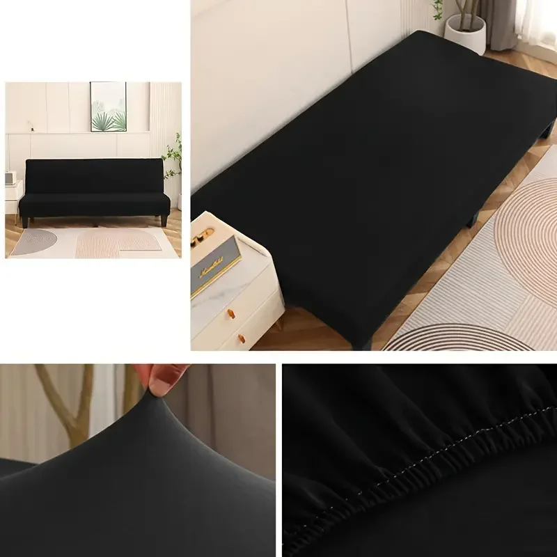 Waterdichte slaapbankhoes, elastisch zonder armleuning, opvouwbare bankhoes, effen kleur, spandex bankhoezen voor woonkamerdecoratie