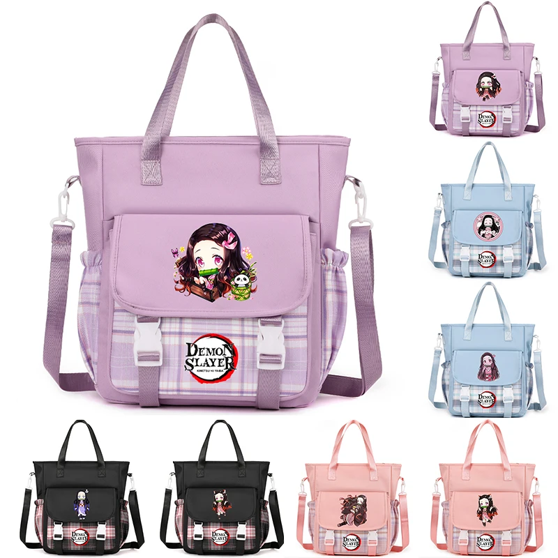 Anime Demon Slayer borsa per pendolari borsa zainetto per adolescente ragazza ragazzo torna a scuola borsa uomo donna borsa da viaggio per il tempo