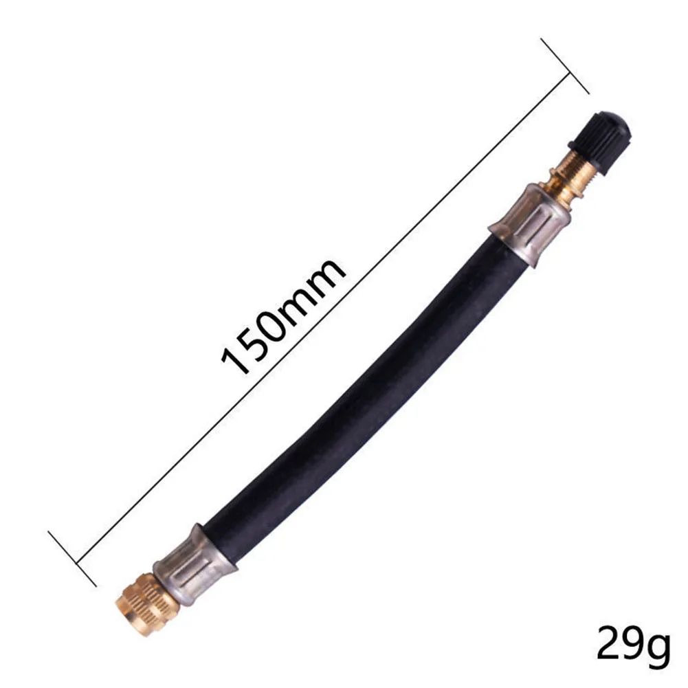 Air Pump Extension Tube 100/130/150/180/210mm Copper Tire Valve Extension Adapter For Vehicle Tire Fill Tools Pole Rubber Hose