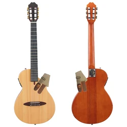 39 Inch Silent Classical Guitar 6 String Electric Classic Guitar Solid Spruce Wood Silence Guitar High Grade With Pickup