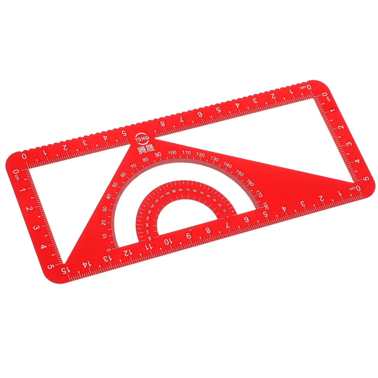 Multipurpose Aluminum Alloy Ruler Multi-angle Template Tool Fold Protractor Metal Drafting Instruments Office