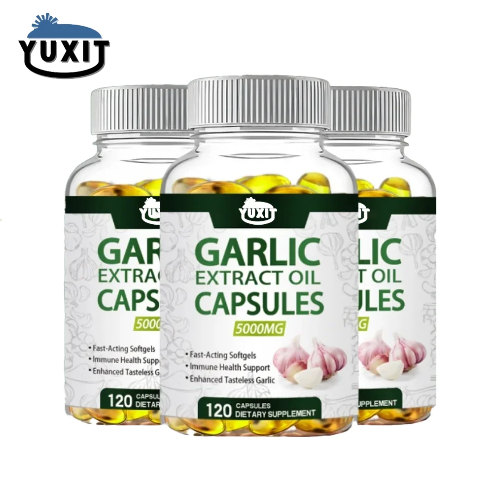 

YUXIT 1500mg Garlic Oil Softgels 120 Capsules Whole Clove Equivalent