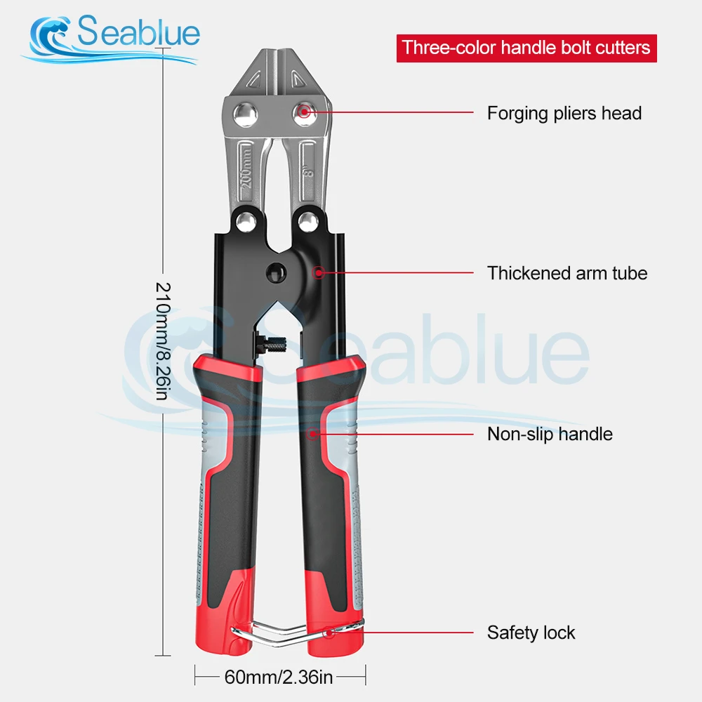 8 inches Wire Breaker Scissors Steel Bar Cutting Pliers Multi-functional Labor-saving Wire Shears Vigorously Cutting Wire Pliers