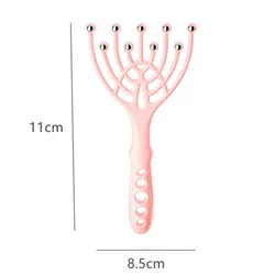 Head Massager Scalp Neck Comb Roller Five Finger 9 Claws Steel Ball Hand Held Relax Spa Hair Care For Hair Growth Stress Relief