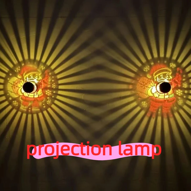 Santa Claus Solar Projector Lamp Waterproof Wall Light Projection Lamp Iron Garden Decoration Nightlight Home Decorations 2026