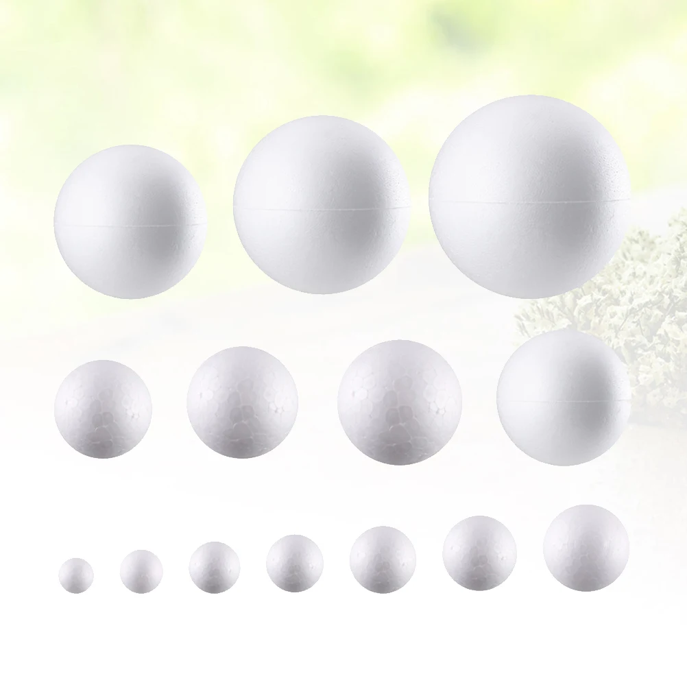 

200Pcs White Christmas Foam Balls Craft Material Durable Eco Friendly DIY Ornaments Preschool Kindergarten