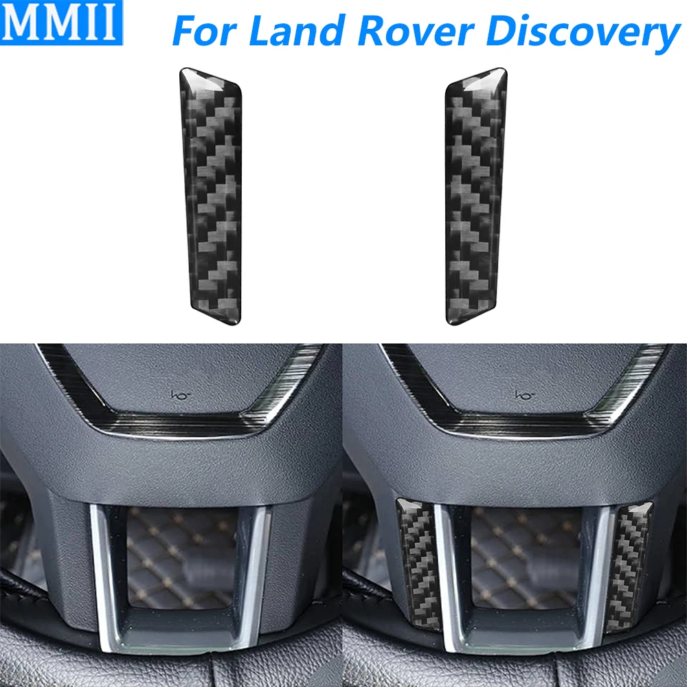 

For Land Rover Discovery Sport 2015-2019 Carbon Fiber Steering Wheel Chin Panel Trim Strips Car Accessories Decoration Sticker