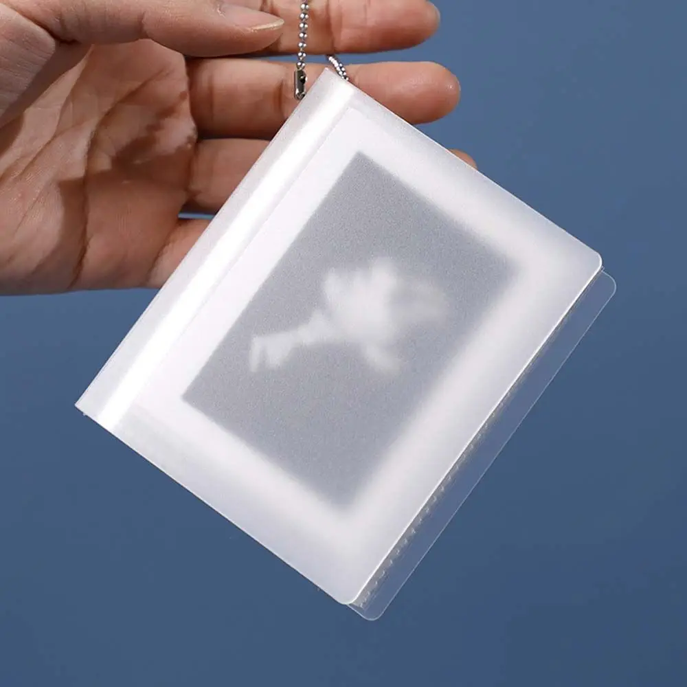 Interstitial 2/3 inch Frosted cover Card Holder Photo Collection Memory Gift Album Key Ring Key Chain Photo Album Bag Pendant
