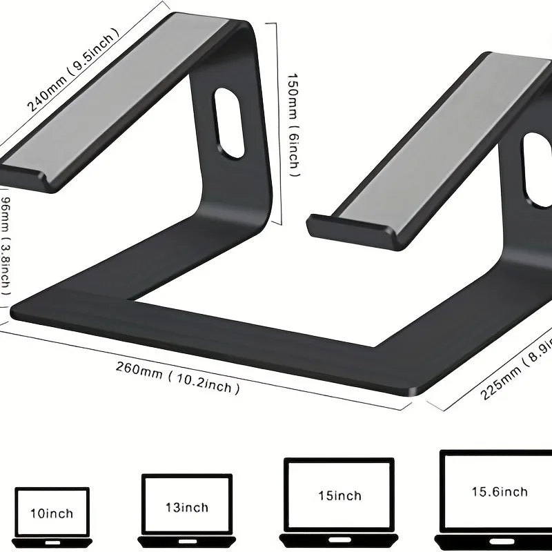 Vertical Laptop Stand Ergonomic Aluminum Laptop Computer Stand Laptop Riser Notebook Holder Stand Macbook Pro Support