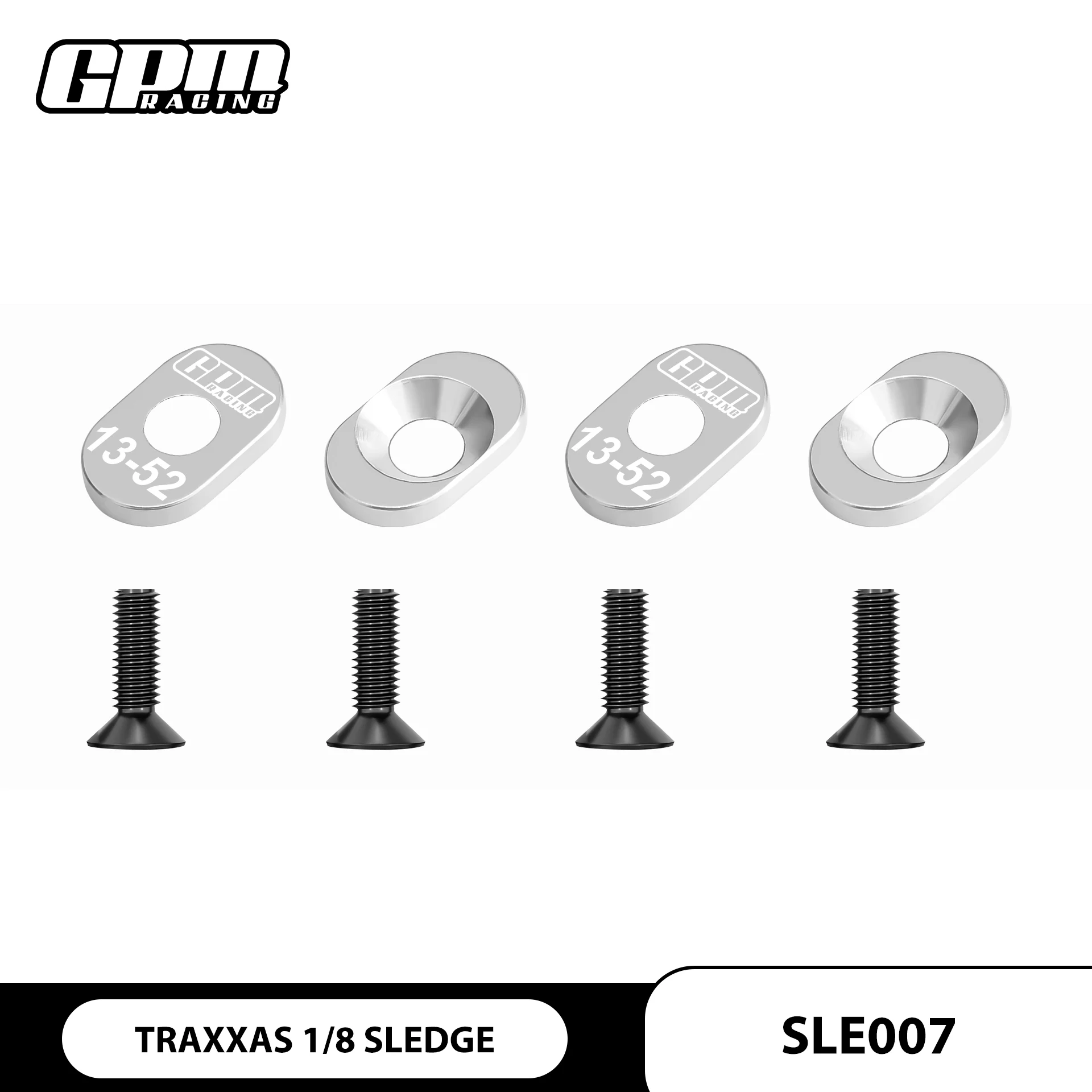 GPM Alloy 7075 Fixing Motor Base Reinforcement For TRAXXAS 1/8 Sledge-95076-4