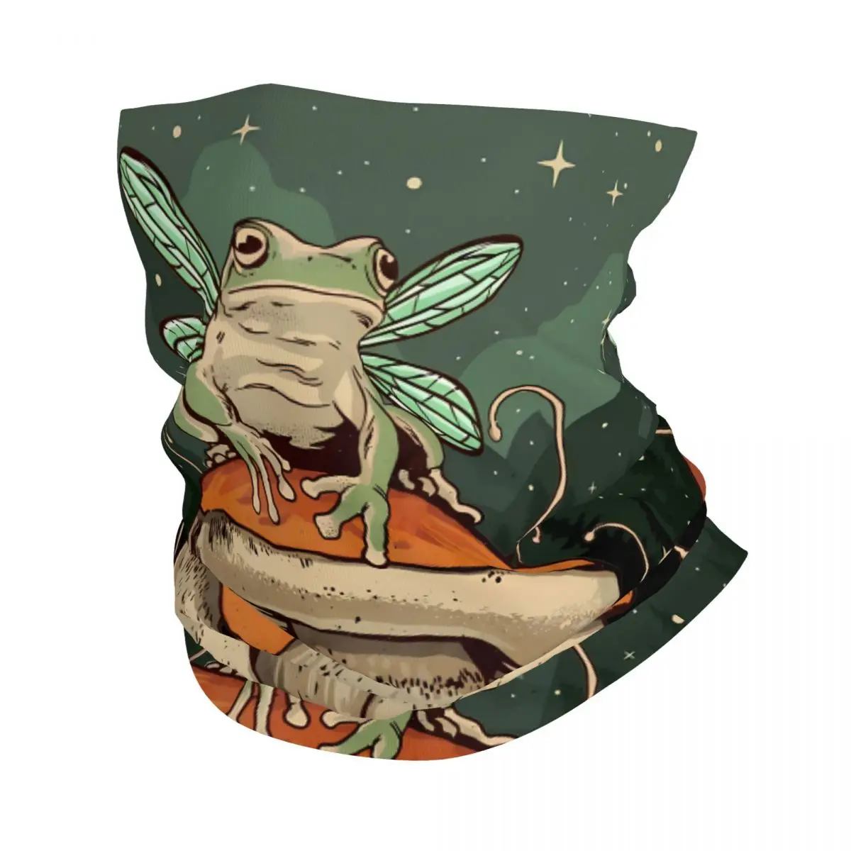 

Frog With Wings Thin Wrap Scarf Bandana Mushroom Neck Gaiter Face Cover Headband