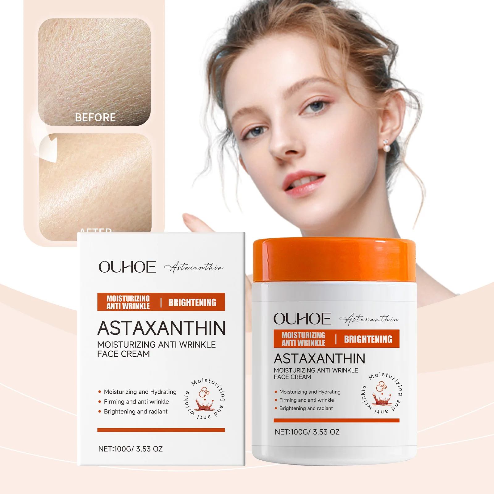 Anti-Wrinkle Face Cream – Deeply Moisturizing & Firming, Brightening Hydration for Youthful Skin (100g/3.53oz) – Rich in Antioxi
