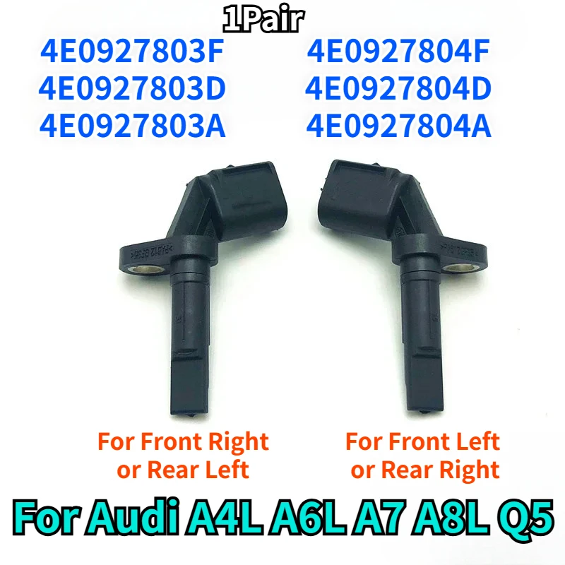 Car Sensors ABS Wheel Speed Sensor 0265007929 4E0927803F 4E0927803D 4E0927804F For AUDI A4 A5 A6 A7 A8 Q5 R8 VW PHAETON