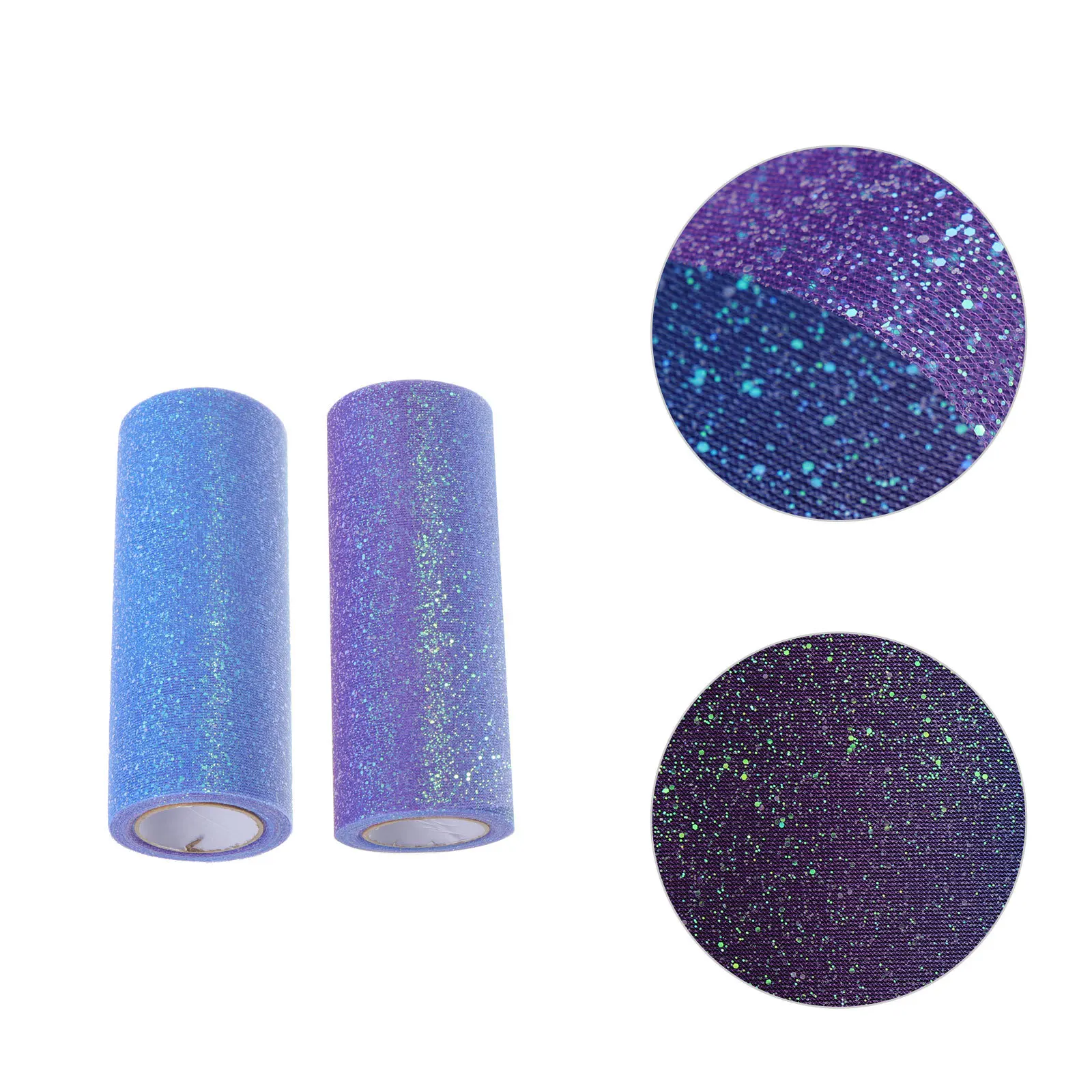 1 Roll Tulle Ribbon Cuttable Decorative Mesh Fabric Multi-Function Craft Gift Wedding Party Festival DIY Supplies Glitter