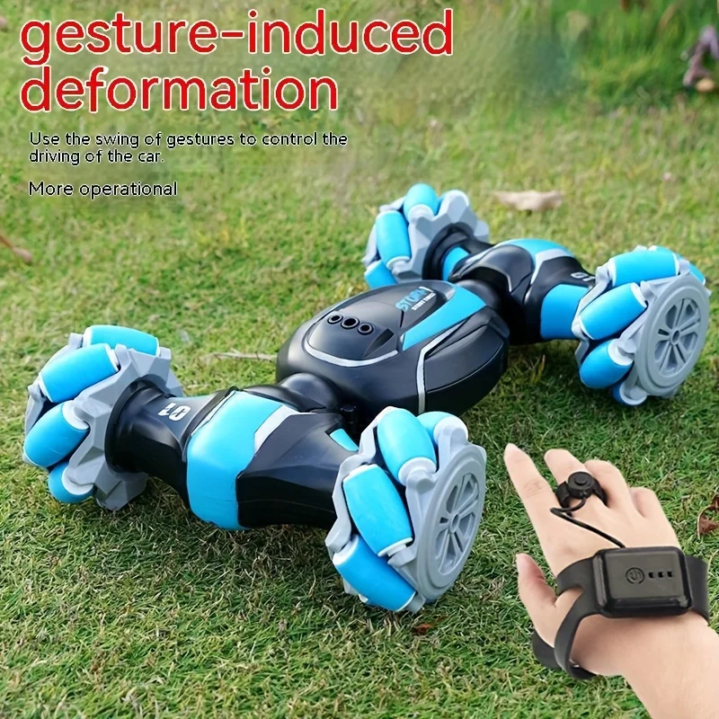 Gesture Deformation Remote Control Twist Four-Wheel Drive 360° Rotating Climbing Racing Boy Off-Road Vehicle RC Car w/ LED Light