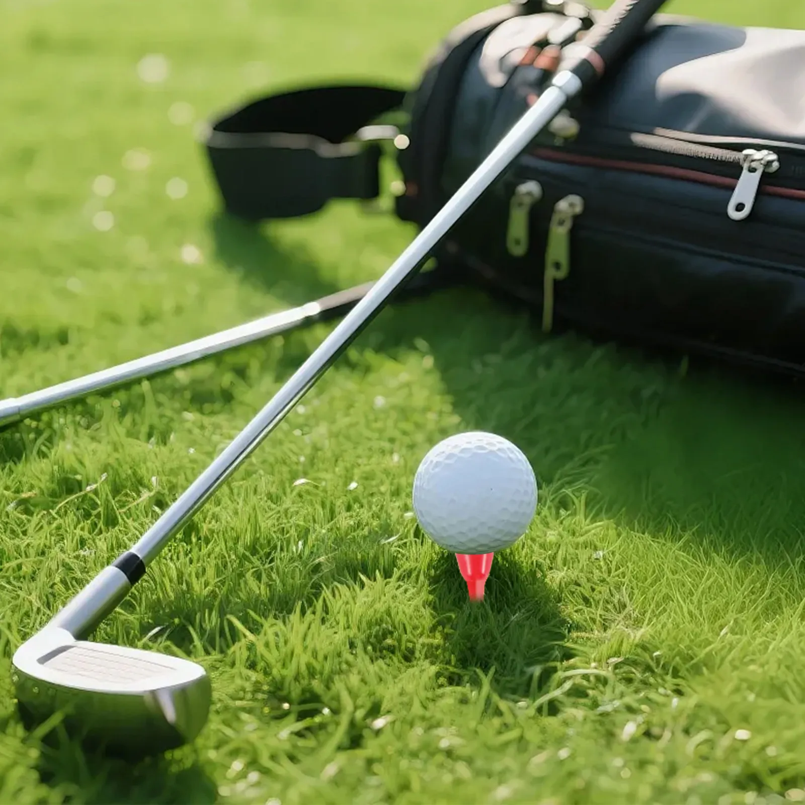 2Sets Golf Tee Holder Portable Mini Caddy for Tees Lightweight Compact Design with Keychain Hook Holds All Tee Sizes Convenient