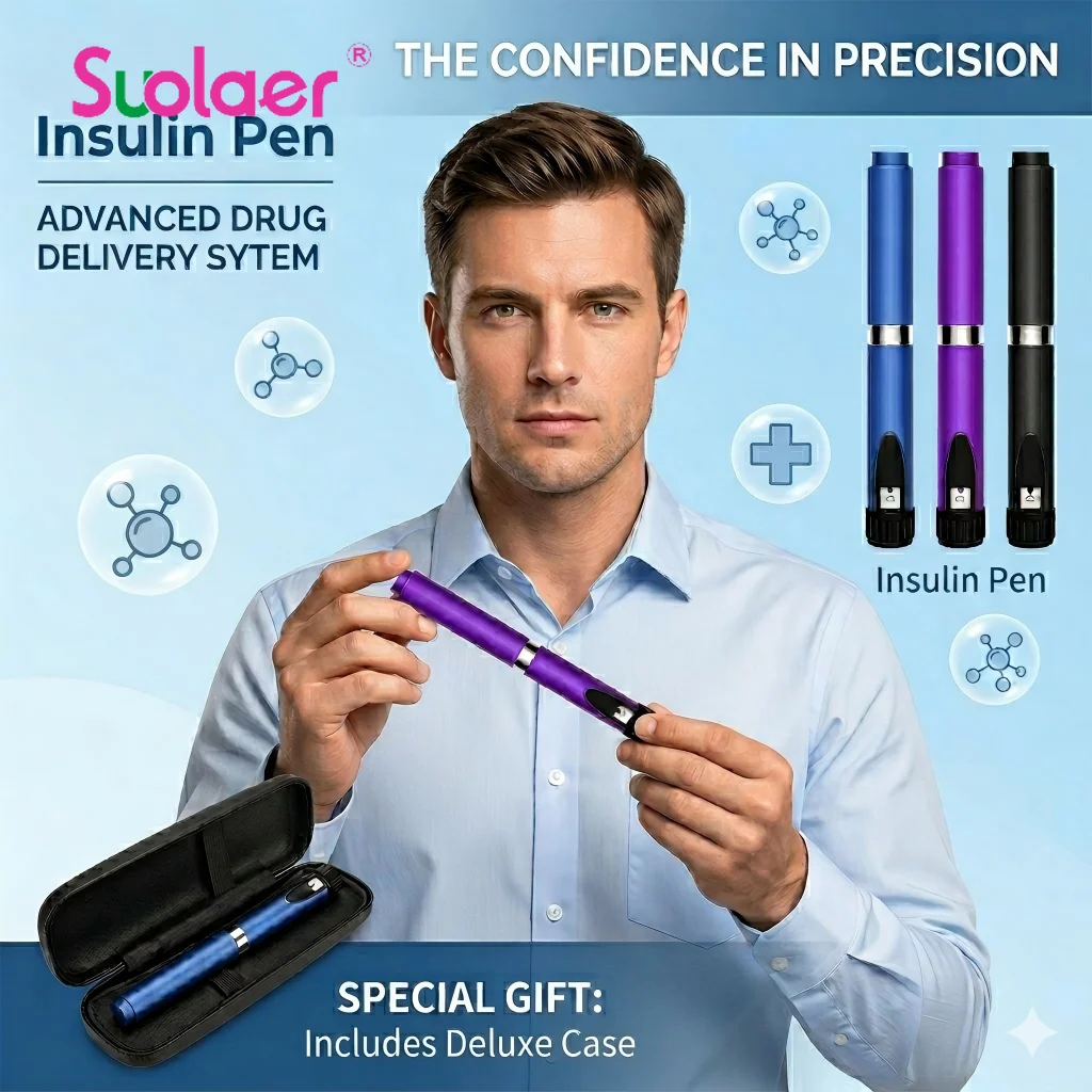 

Reusable Pen Injector Compatible with 3ml Cartridges Portable Insulin Injection Pens Dose Control Injection Pens with Case