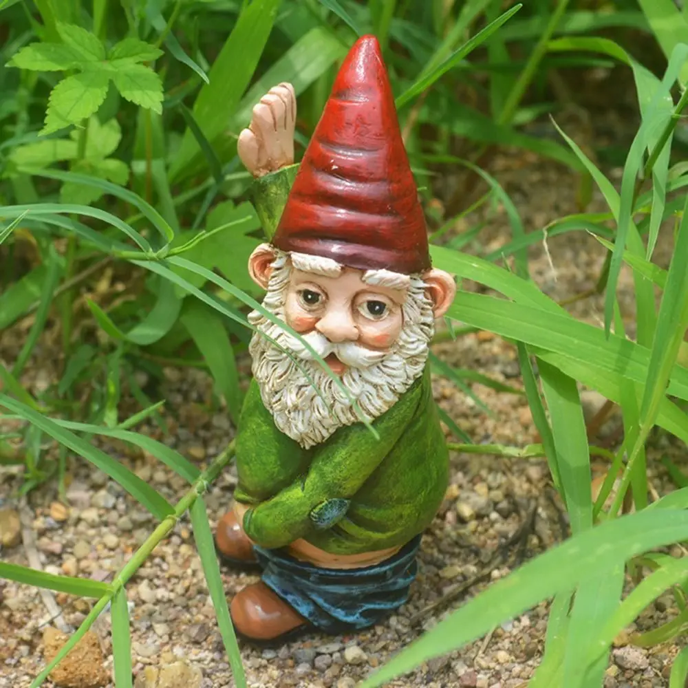 Resin Urinating Gnome Statue Garden Crafts White Bearded Old Man White Bearded Old Man Sculpture Garden Courtyard Decoration