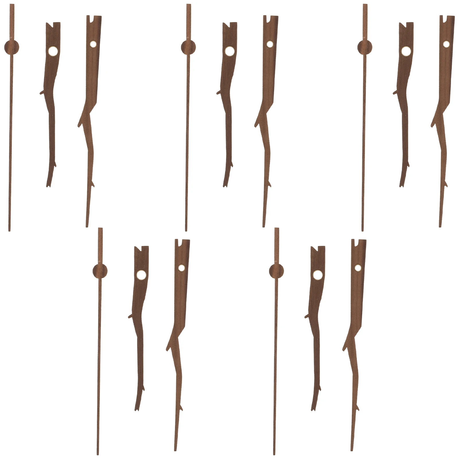 

5Sets Wooden Clock Hands Durable Repair DIY Wood Clock Hands for Wall Hanging Replacement Clocks Practical Decorative Parts