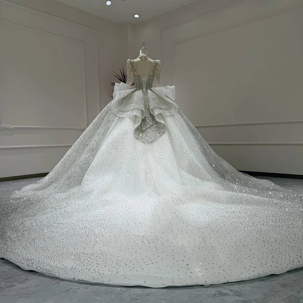 Wedding Dress Organza With Detachable Sleeve Ball Gown Customized Back Lace Up Vestido De Novia Ruffles Lace Up Back