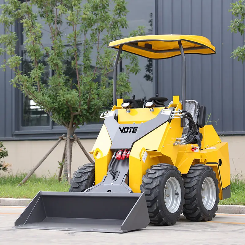 

Factory Direct Sales Skid Steer Loader 500KG 1Ton Multifunctional Farm Home Use Mini Wheel Crawler Loader