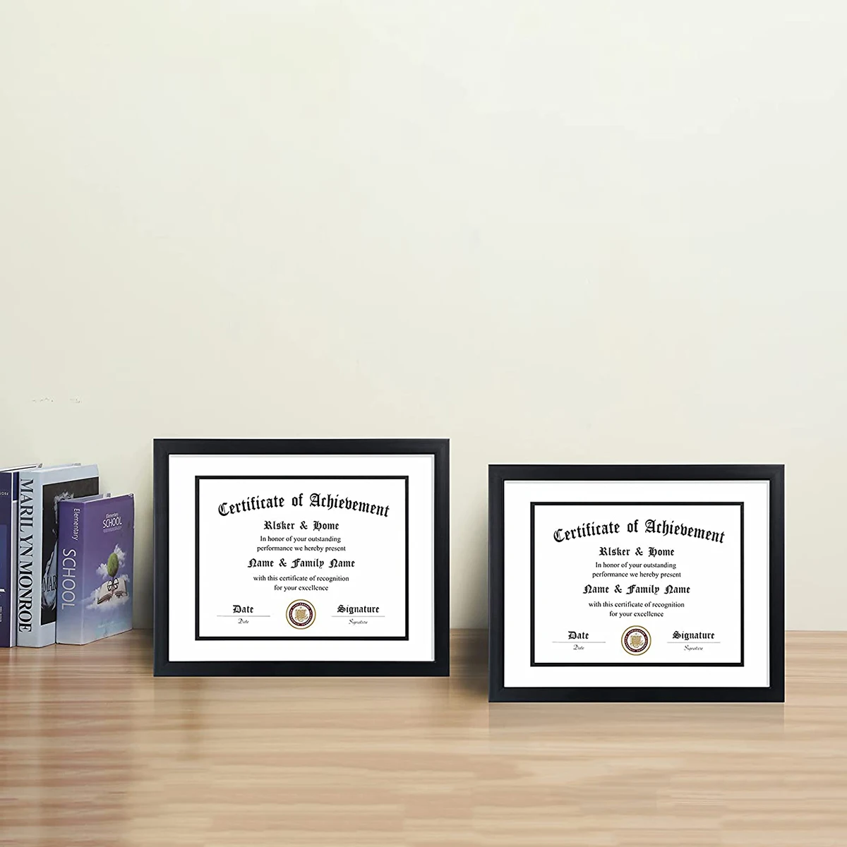 1PCS A4 8x12\'\' black wood Document frame 21x30CM Photo Frames Dual Purpose Put and Hang Certificate Frame Without Paper