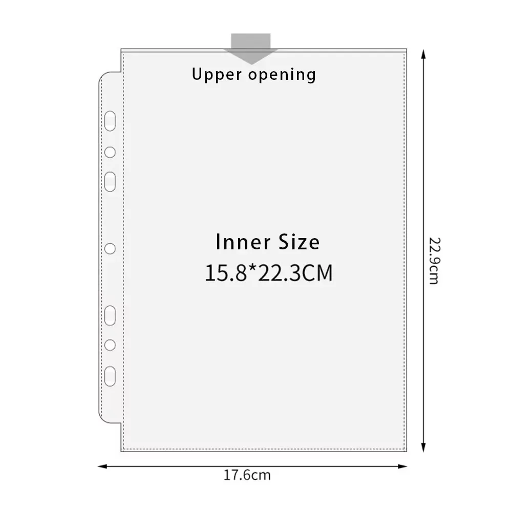 Inner Page Card Binder A5 Photocard Binder Sheets Transparent PP Acid Free Multiple Pockets Sleeve Photocard Holder