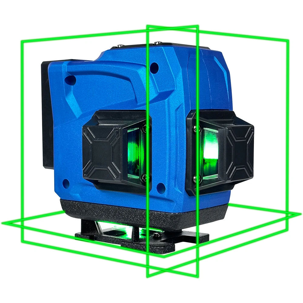 Kamolee 12 Lines 3D Green Laser Level Horizontal&Vertical Cross Lines 520nm Wall sticking instrument Auto Self-Leveling