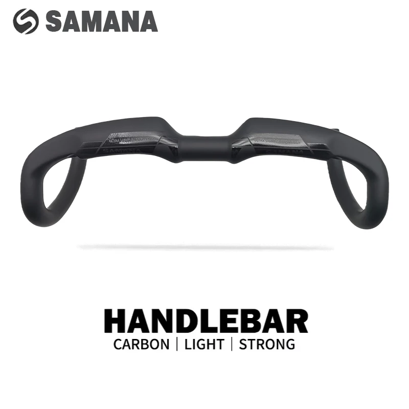 

SAMANA Carbon Road Bike Handlebar with Internal Cable Integration 31.8mmLength 380/400/420/440mm Bicycle Frame Part