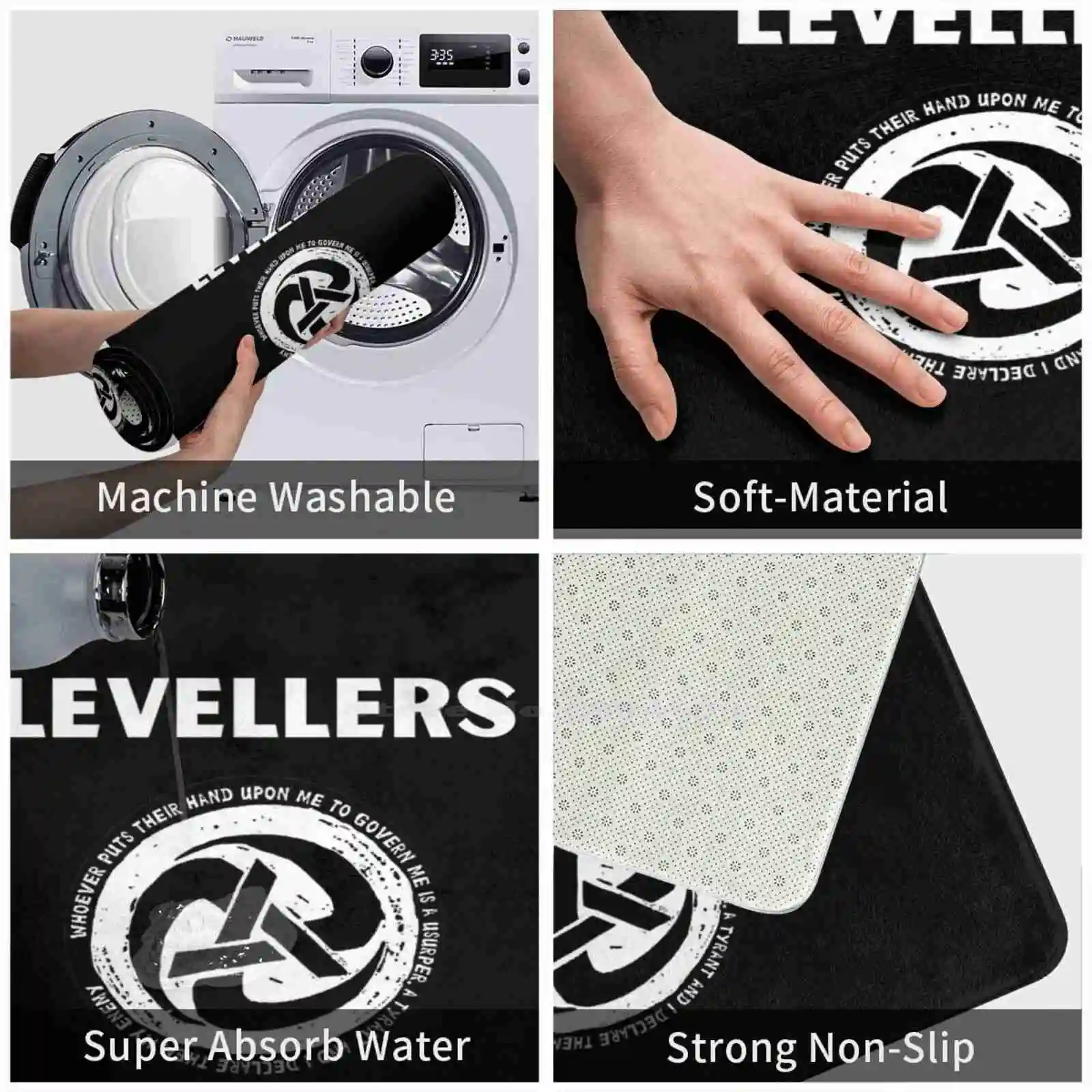 تي شيرت Levellers Band تي شيرت قطني بشريط Levellers #3