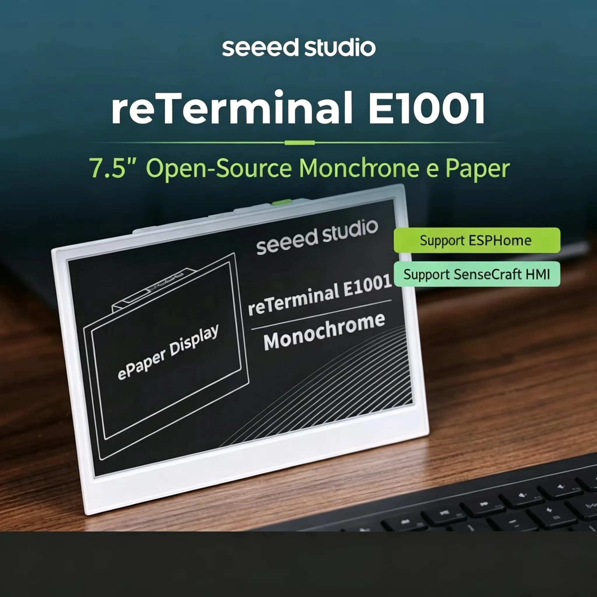 reTerminal E1001 7.5 inch black and white ink screen intelligent development kanban AI e-paper WIFI