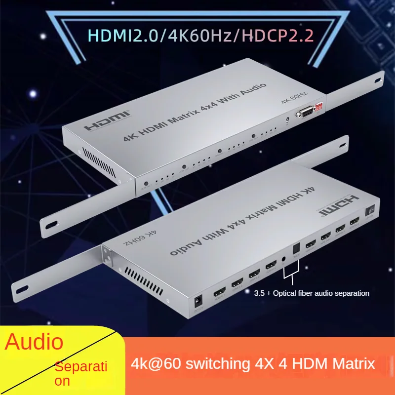 

Audio Ultimate Audio hdmi Matrix Switching 4x4 for High-Quality Experience Easy-to-Operate Splitter 4 In 4 Out with RS232 IR