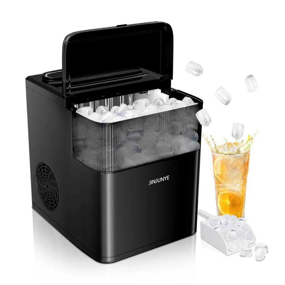 

Self-Cleaning Portable Ice Makers 2 Size Bullet Cube, Ice Machine Maker with Basket Scoop, for Home, Kitchen,Camping, Party, Bar