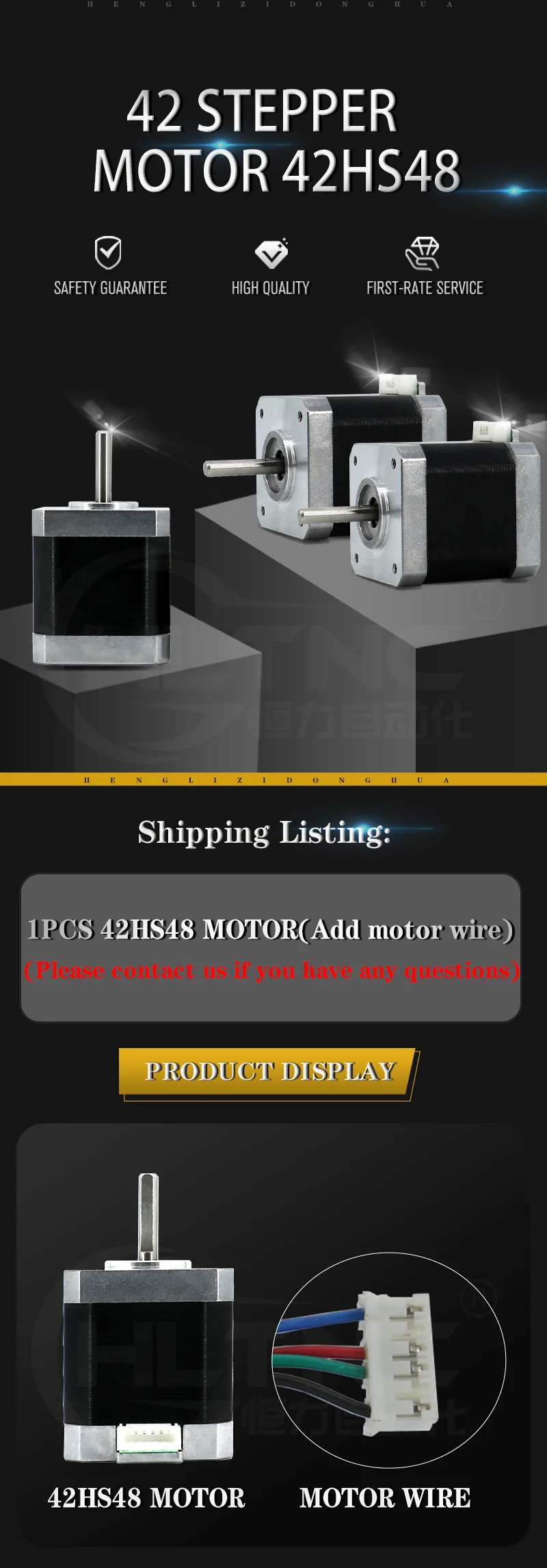 HLTNC 1.8 درجة NEMA 17 23 24 34 Cnc محرك متدرج هجين 42 يمكن أن يتطابق مع DM422 DM542 Tb6600 DM556 لـ Cnc
