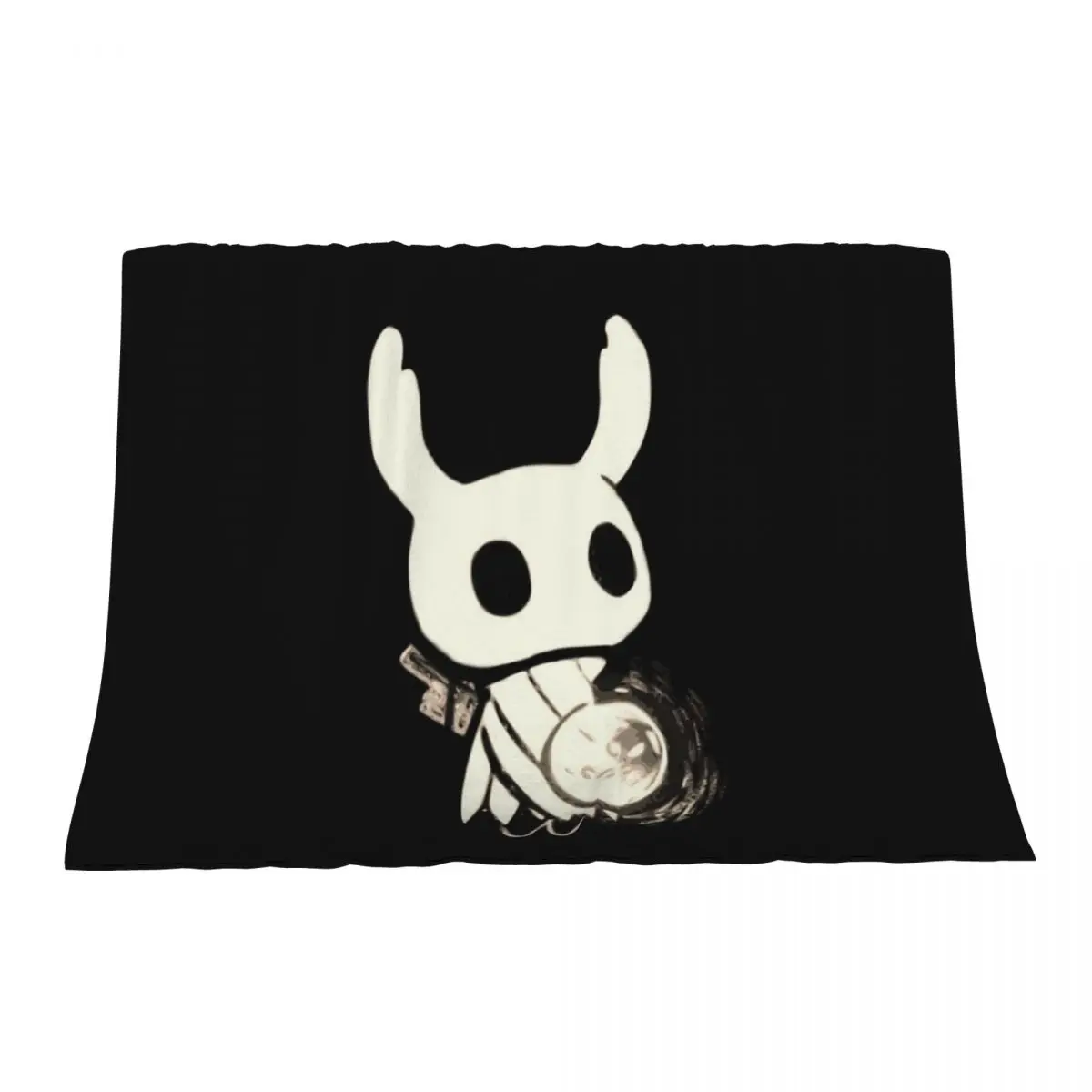 

The Knight From Hollow Knight - Black and White Artwork Throw Blanket Sofa Quilt Luxury Brand Furrys Blankets