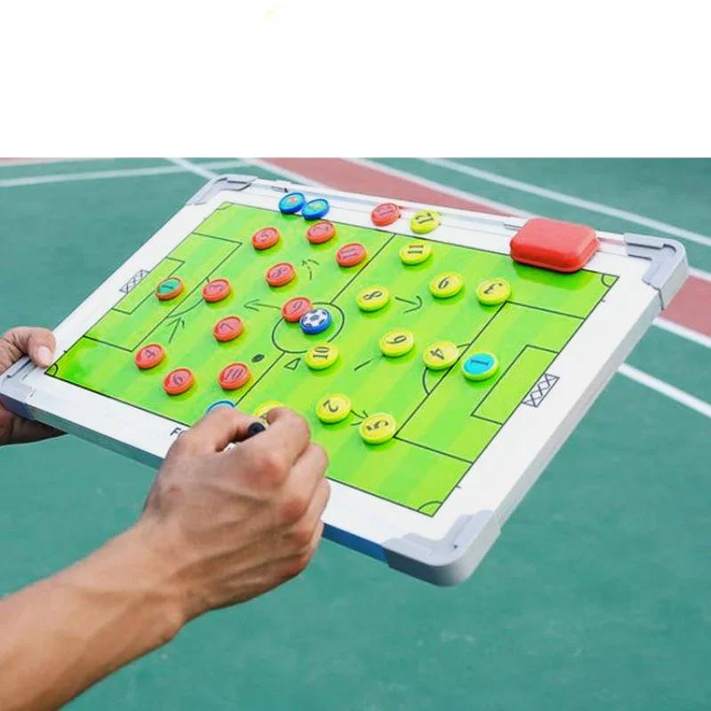 Football Basketball Tactical Board piastra per allenatore in lega di alluminio magnete a doppia faccia con penna e gomma attrezzatura per